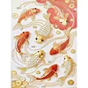 DIY Pearl Painting Lucky Fish for Home Wall Decor with Frame(30x40cm)