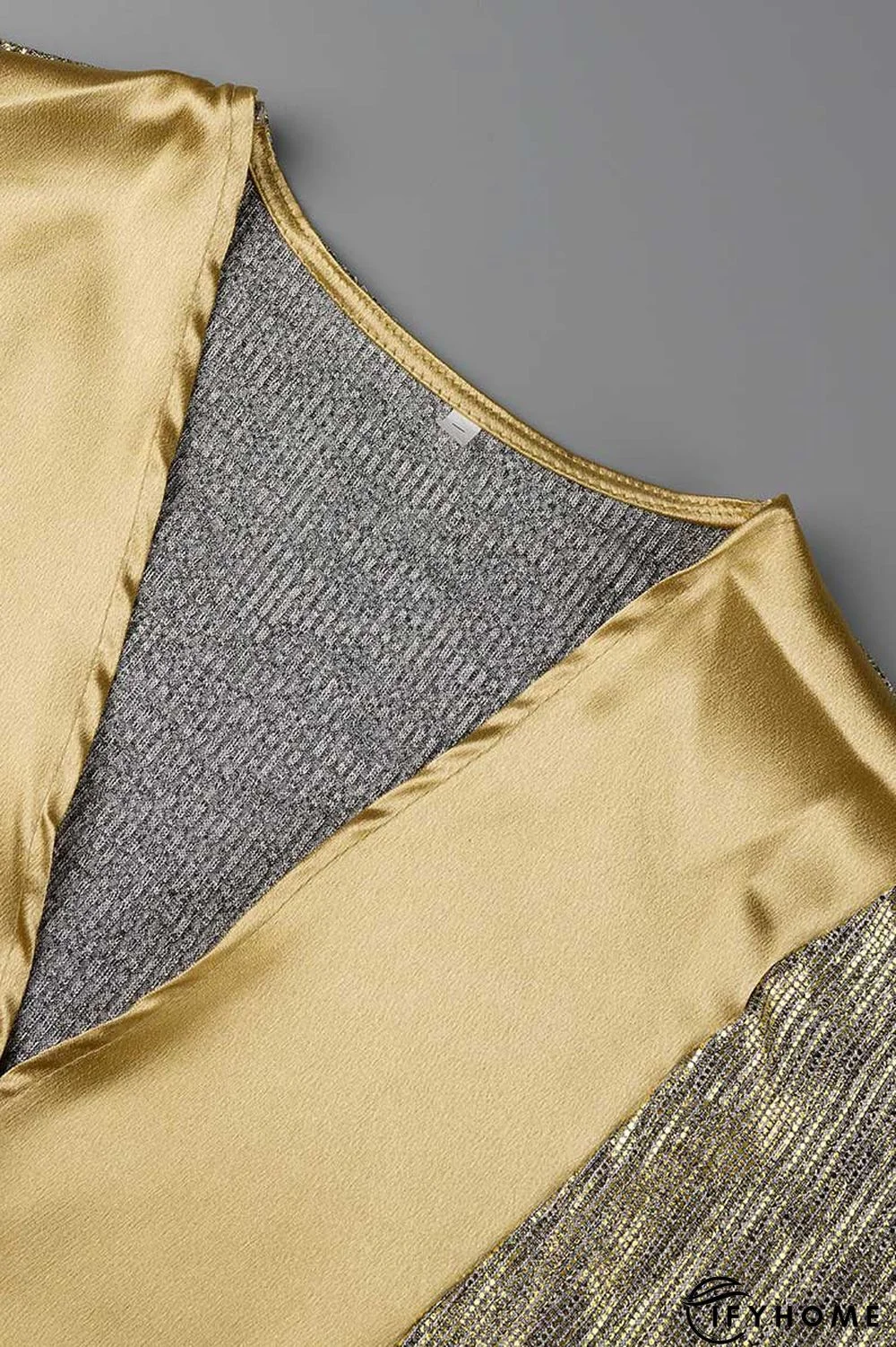 Casual Patchwork Sequins V Neck Waist Skirt Dresses(3 Colors) | IFYHOME