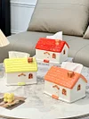 Cartoon small house paper box home living room coffee table storage box
