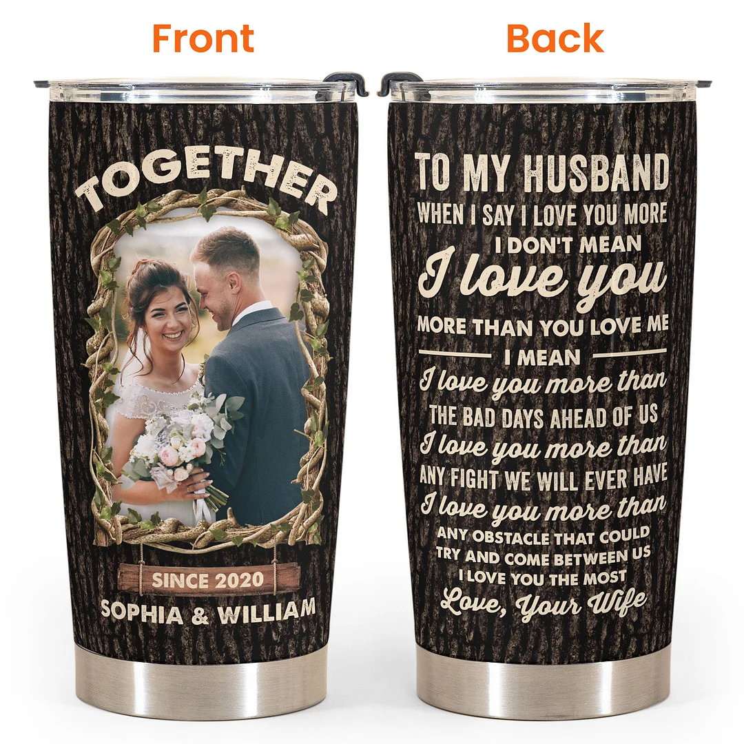  I Love You The Most - Personalized Tumbler Cup - Birthday, Loving Gift For Couple, Wife, Husband, Life Partner