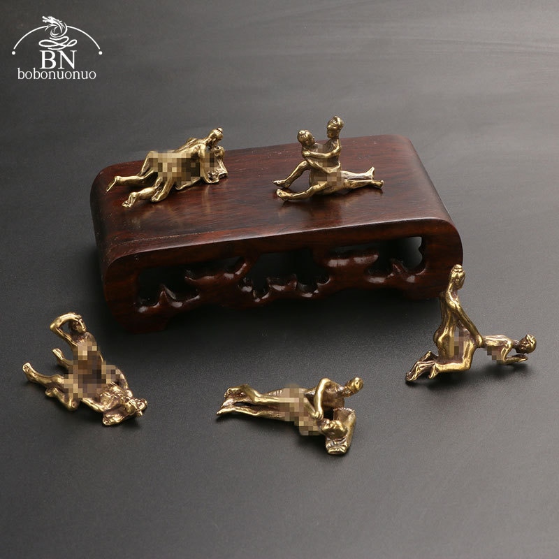 Athvotar Postures Brass Sexy Figurine Status Funny Mini Sex Home Decor Office Decoration 2721