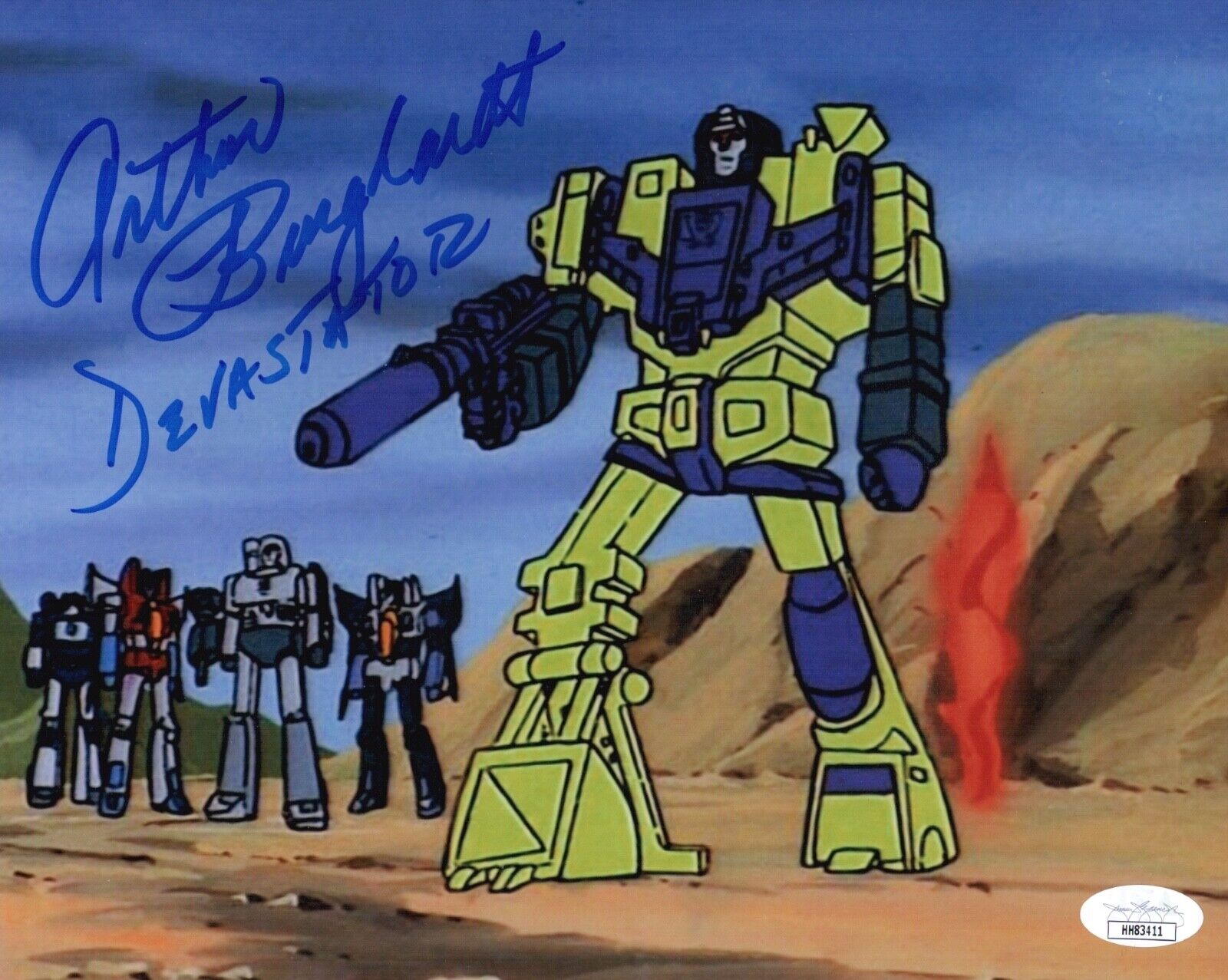 ARTHUR BURGHARDT Signed TRANSFORMERS Devastator 8x10 Photo Poster painting Autograph JSA COA