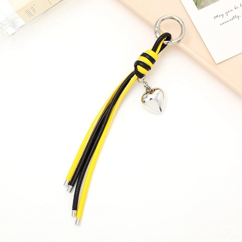 IG Style Color Block Heart Shape Pu Leather Bag Pendant