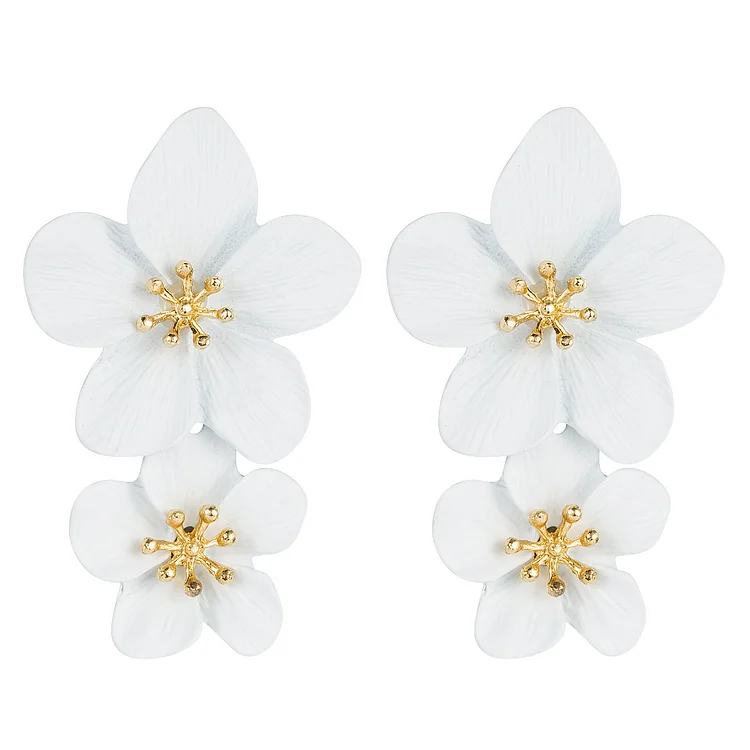 Flaxmaker Boho Flower Earrings