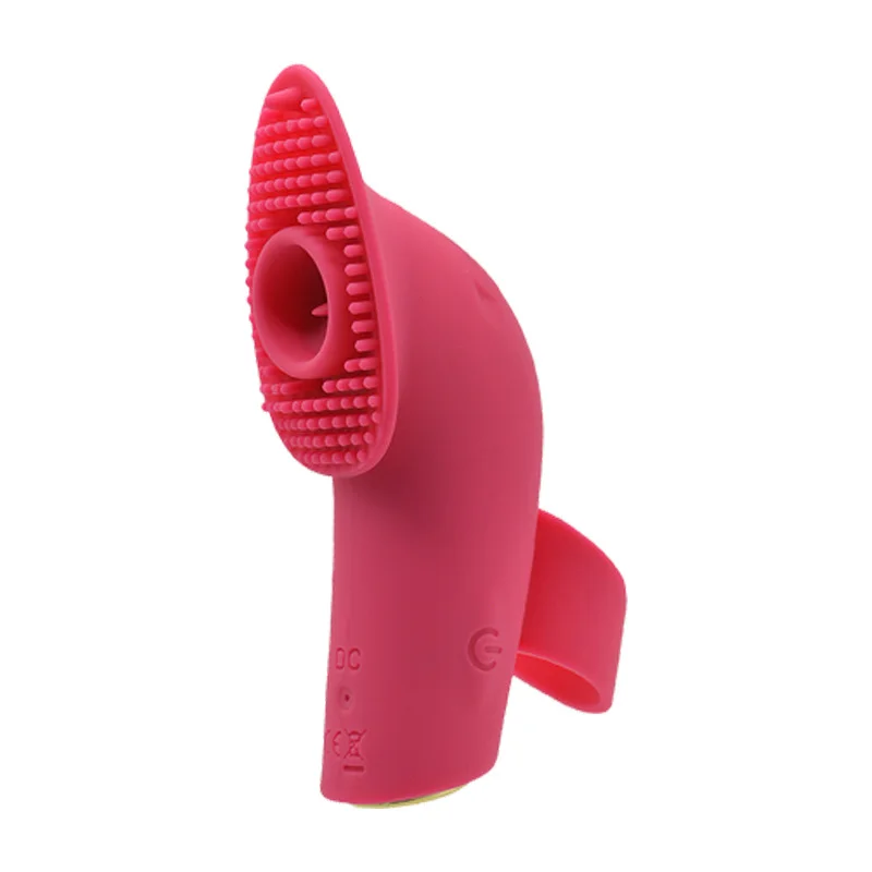 Tongue Licking Vibrating Female Sex Toy Sucking Finger Vibrator - Rose Toy