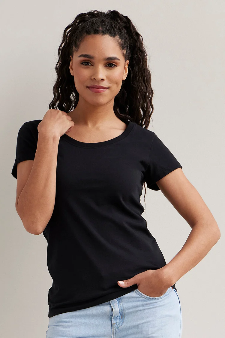 Women's Organic Scoop Neck Tee