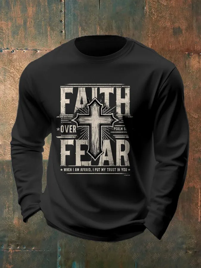 🔥Buy 3 Get 15% Off🔥Men's Casual Faith Long-Sleeved T-Shirt 