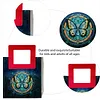 Sac &agrave; main DIY peinture en diamant avec poign&eacute;e carr&eacute;e, sac fourre-tout en peinture en diamant, kits de tote fourre-tout polyvalents, peintures en diamants, sacs &agrave; main cr&eacute;atifs pour femmes, cadeau artisanal pour filles (papillon en disque)