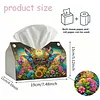 DIY Diamond Art Tissue Box Holder Flower Butterfly PU Leather Diamond Art Desktop Organizer Resin Rhinestone Storage Organizers Gem Art Home Office Decor Craft Gift