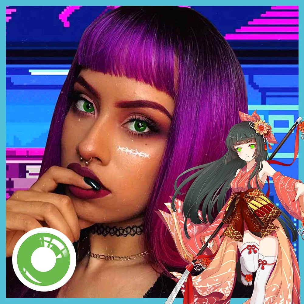 Pure Green Prescription (12 months) Cosplay Contacts