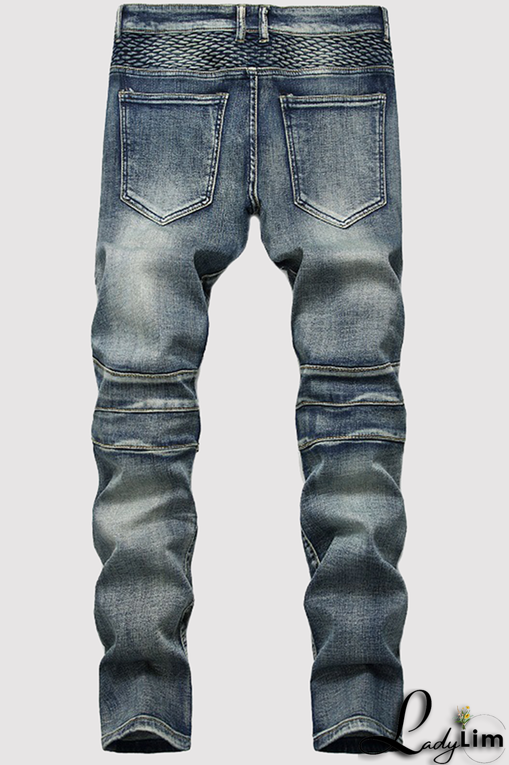Black Gray Street Patchwork Make Old Fold Bottoms