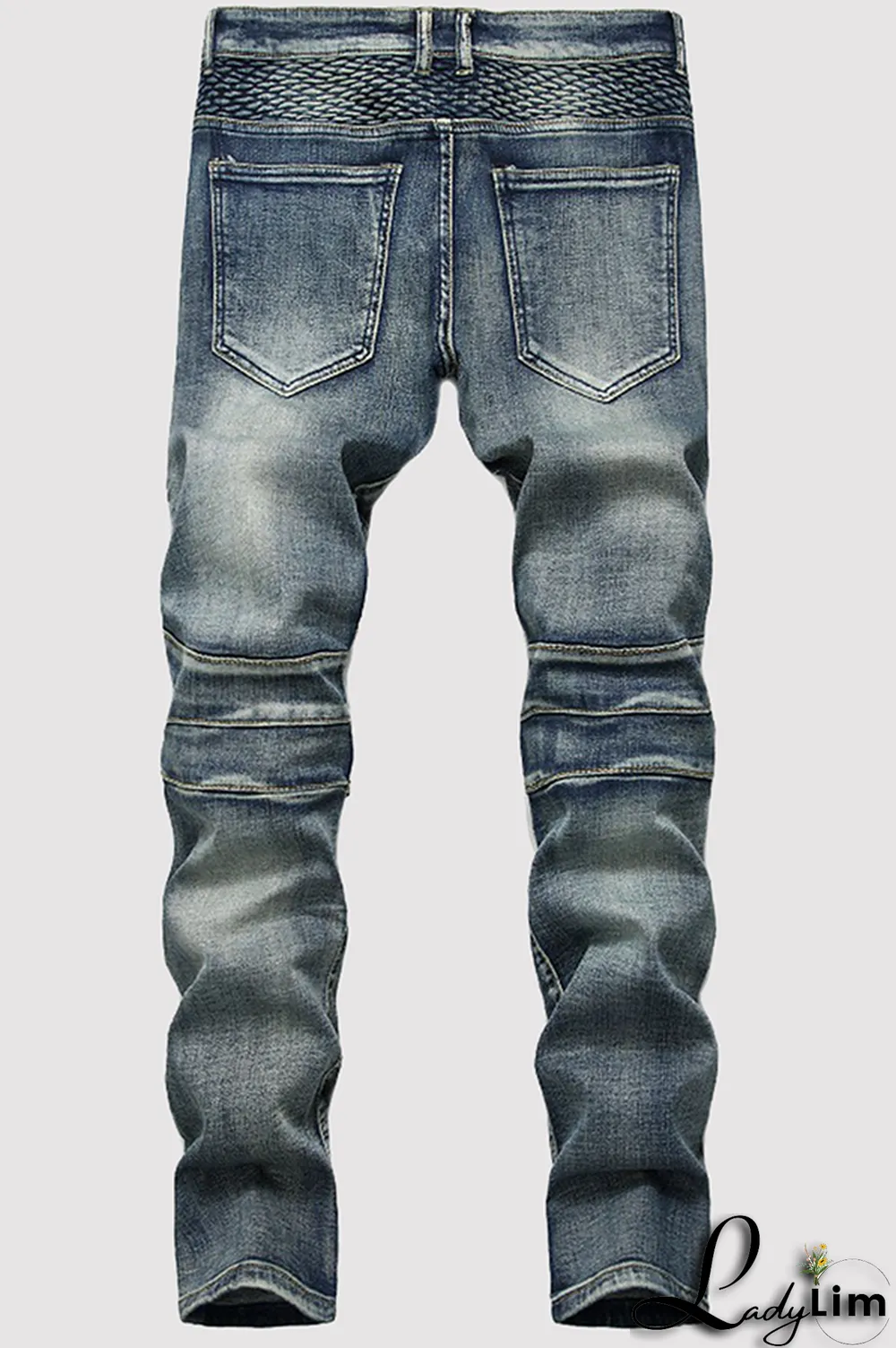 Black Gray Street Patchwork Make Old Fold Bottoms
