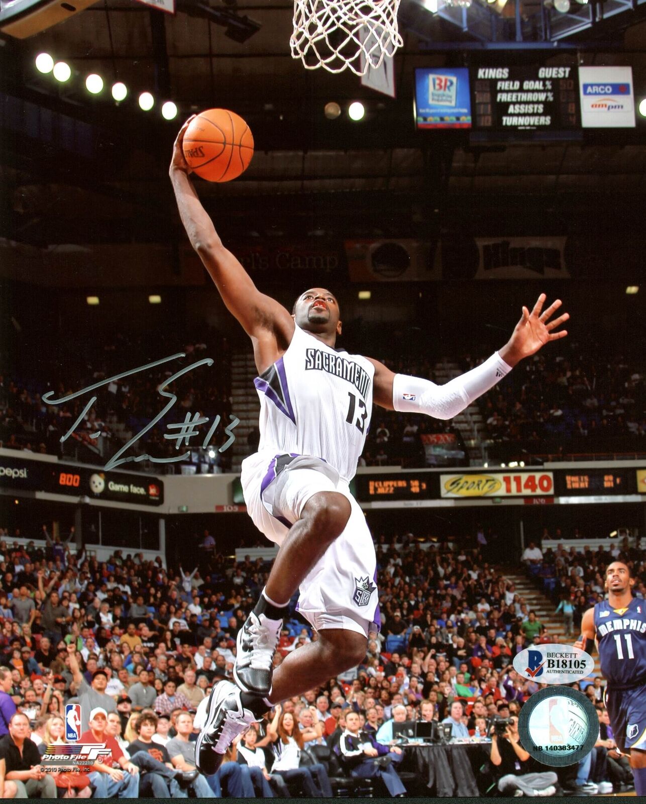 Kings Tyreke Evans Authentic Signed 8X10 Photo Poster painting Autographed BAS #B18105