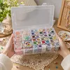 6Psc Pumpkin +36Pcs Round Bottles Diamond Painting Containers Multi Purpose Portable Plastic Case Box with Stickers & Compartments Arts Crafts Storage Bottle for Hardware Rhinestone (36pcs)