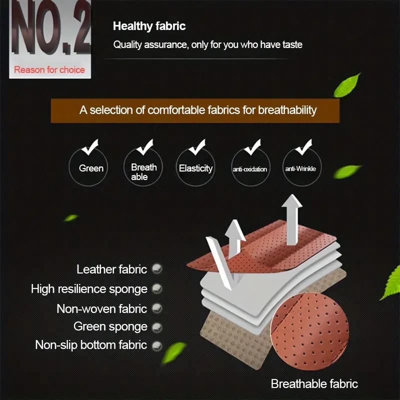 breathable pu leather auto seat cushion protector anti slip car seat cover details 3