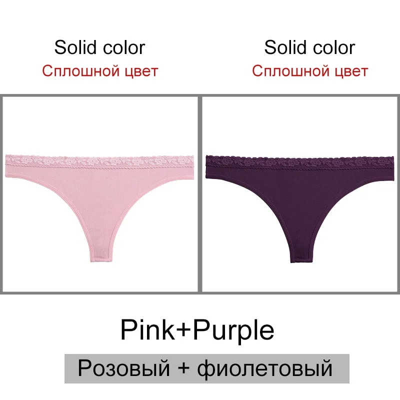 FINETOO Sexy Thongs Women 2Pcs/set Floral Waist G-string Panties Seamless Underwear Ladies Jacquard T-back Underpants S-2XL 2021