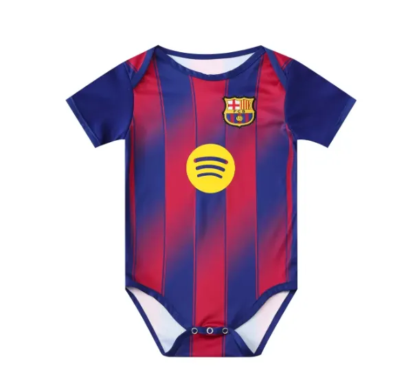 25-26 Barcelona baby football jersey, 1:1 replica, Thai quality.