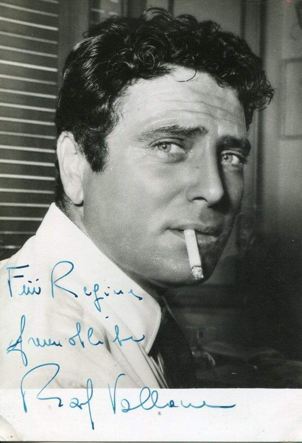 Raf Vallone autograph (+) Italian FILM ACTOR signed vintage Photo Poster painting