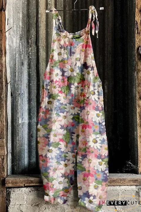 Fashion Printed Loose Casual Jumpsuit