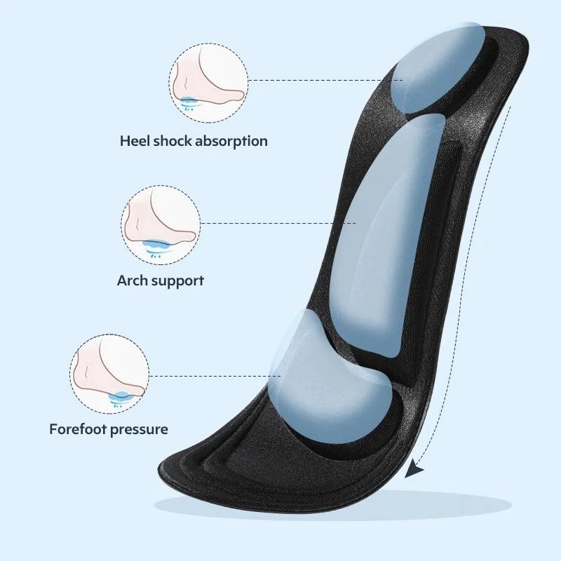 4D Memory Foam Orthopedic Insoles For Shoes
