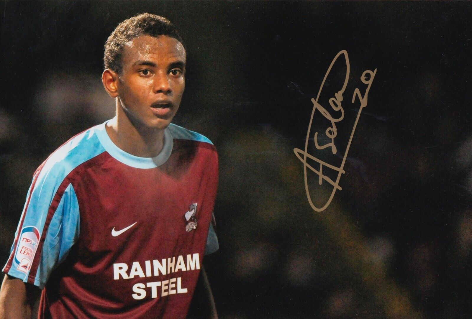 Abdisalam Ibrahim Hand Signed 12x8 Photo Poster painting - Scunthorpe United Autograph.