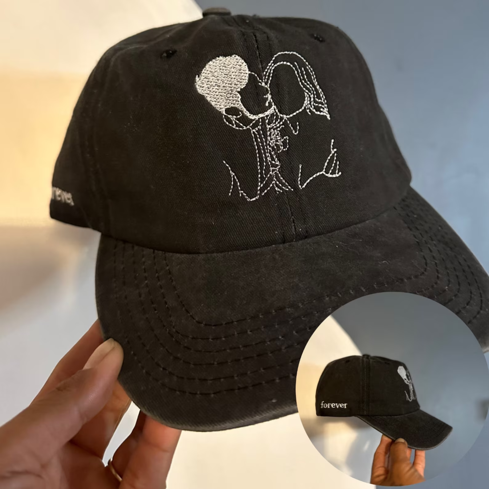 Loveyoufancy Loveyoufancy Custom Embroidered Portrait Couple hat