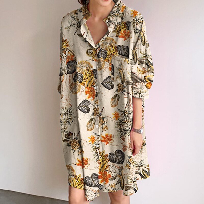 Checked Shirt Dress Long Sleeve Plaid Mini Vestidos Women Summer Sundress ZANZEA 2022 Kaftan Female Casual Floral Robe