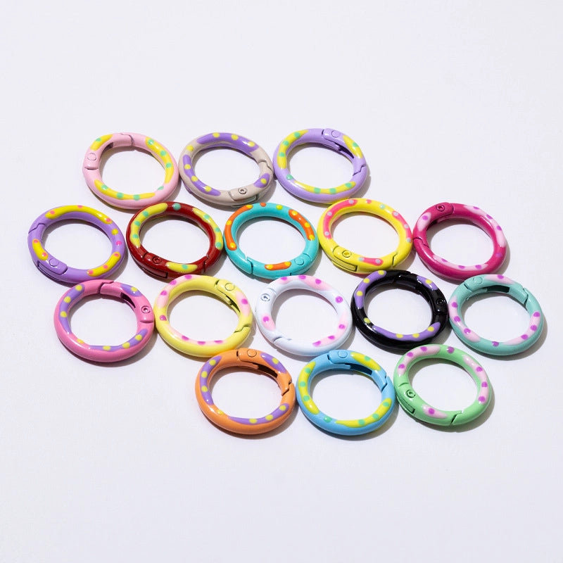 10 PCS/Package 25*25mm Alloy Circle Jewelry Buckle