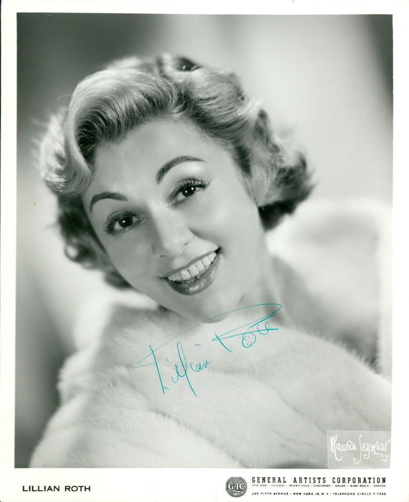 Lillian Roth (Vintage) signed Photo Poster painting COA