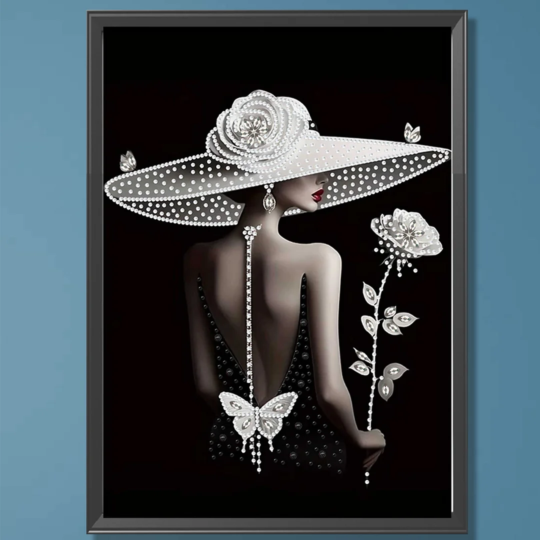 Beauty Special Shaped 5D DIY Partial Drill Diamond Painting Kit Home Art 30x40cm