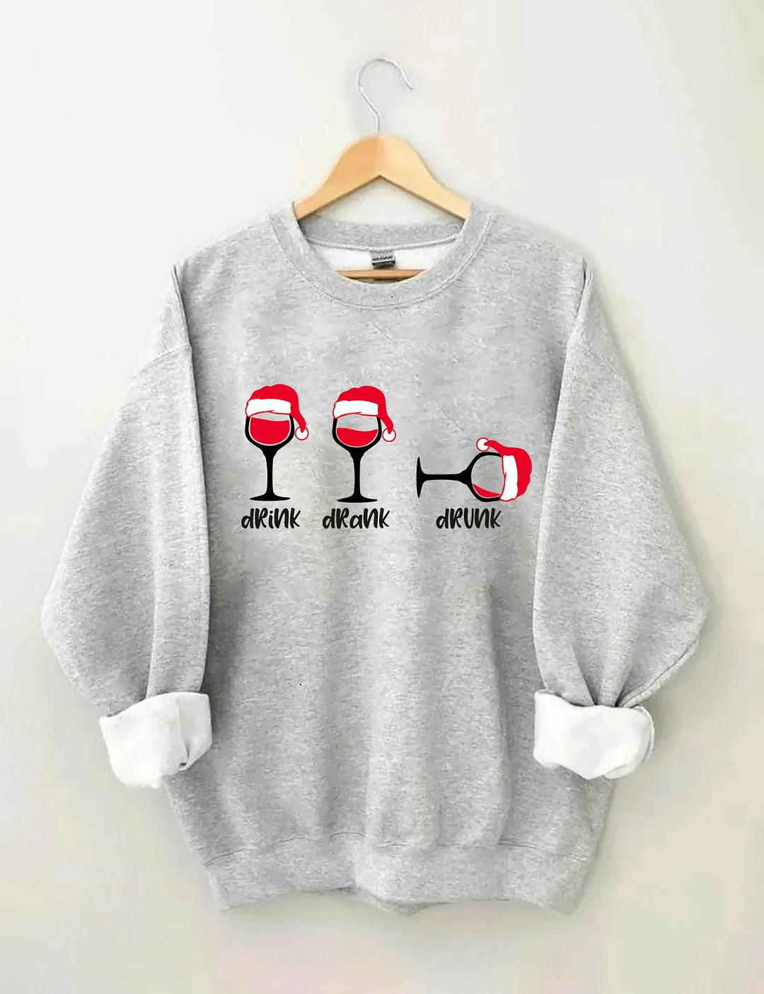 Christmas Wine Glasses Sweatshirt
