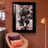 Ink Style Nezuko Kamado Decorative Painting - Demon Slayer: Kimetsu No Yaiba Decorative Painting - JuZi Studio