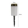 Solar Grave Lawn Light Energy Saving Flameless Electronic LED Candle Lamp