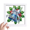 5D DIY Partial Special Shaped Drill Diamond Painting Xmas Bell Decor With Frame Kit 18x18cm