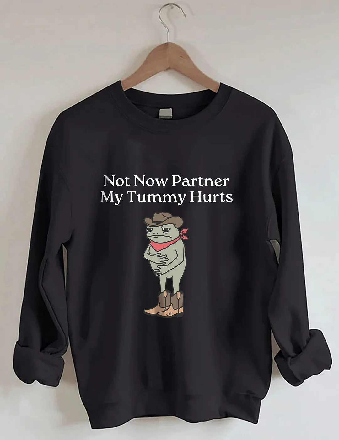 Not Now Partner My Tummy Hurts Sweatshirt