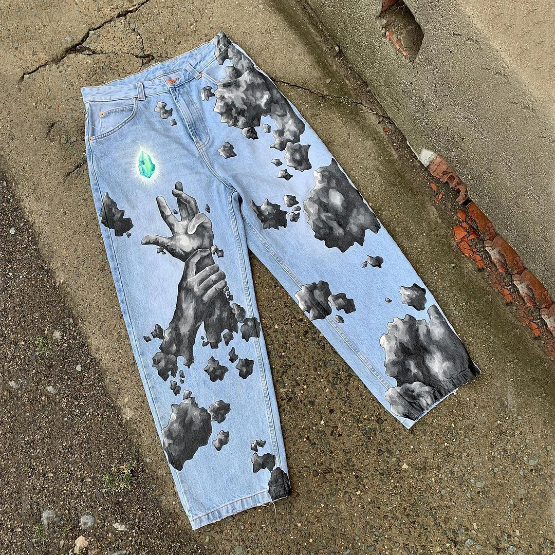 Limited Edition God's Eye Casual Street Jeans