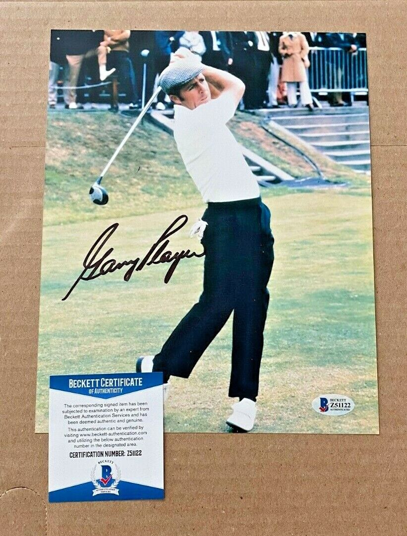 GARY PLAYER SIGNED PGA GOLF 8X10 Photo Poster painting BECKETT CERTIFIED #10