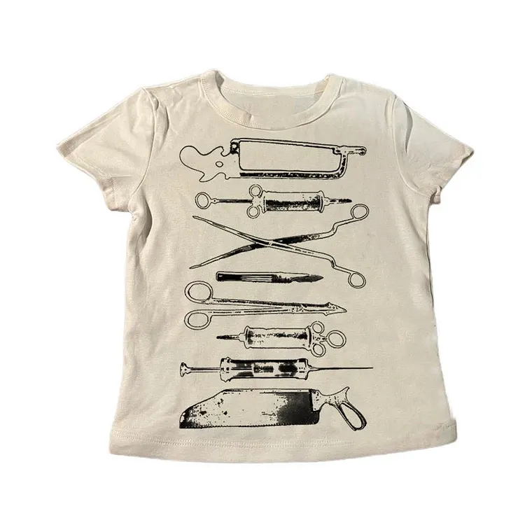 Fairy Grunge Letter Print Cotton T-shirt