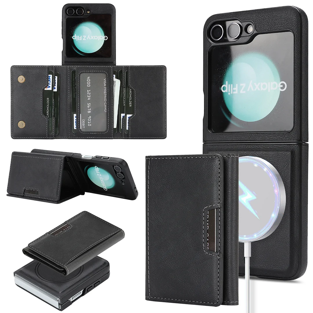 Suitable For Samsung Z Fold7 Wireless Charging Phone Case Z Filp7 2-In-1 Magsafe Magnetic Card Holder
