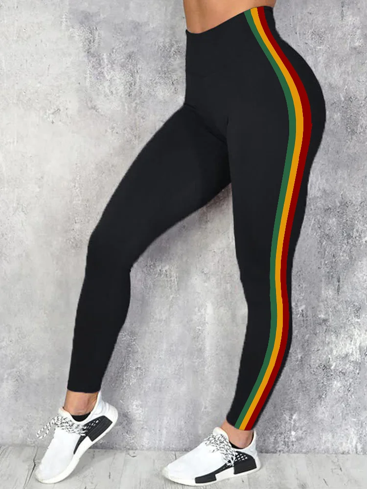 Juneteenth Inspired Side Stripe Comfy Leggings