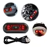 Motorcycle Helmet Safety Light USB Rechargeable Multi-Mode Flashing Helmet Light High Visibility Compact for Motorcycle Bike