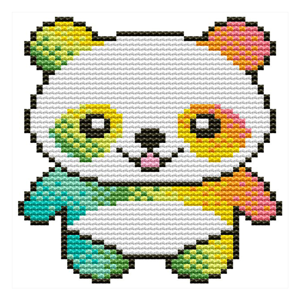 Bear Partial 14CT Pre-stamped Canvas(13*15cm) Cross Stitch