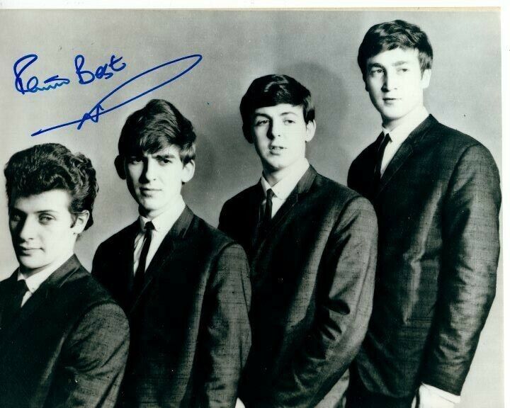 PETE BEST Signed Autographed THE BEATLES Photo Poster painting