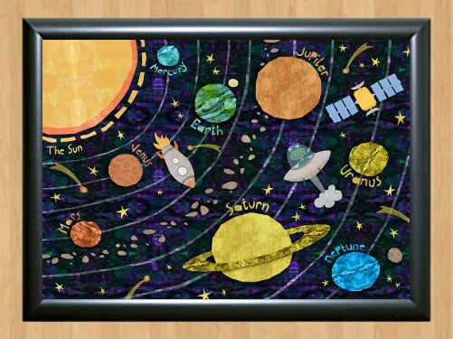 Solar System Kids Children Educational Ready to use packaging A4 Photo Poster painting Print A4 8.3x11.7