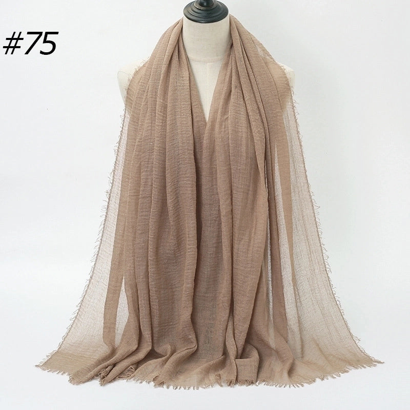 20 Pieces Fashion Solid Color Cotton Pashmina Scarves