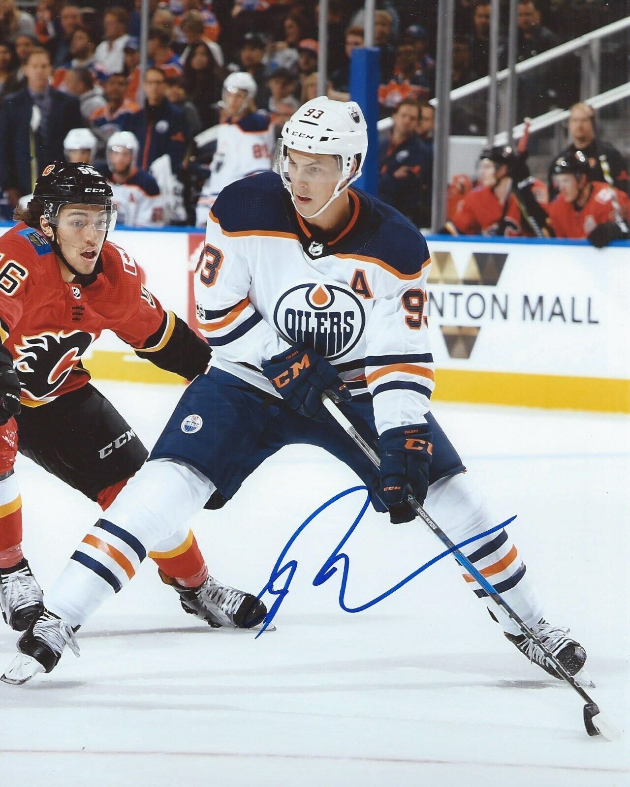 Ryan Nugent-Hopkins Signed 8x10 Photo Poster painting Edmonton Oilers Autographed COA F