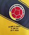 Joyfball 2014 Retro Colombia Home Football Jersey 