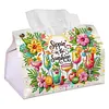 (24cm)Diamond Art Tissue Box DIY PU Napkin Cover for Home Decoration(summer drinks)
