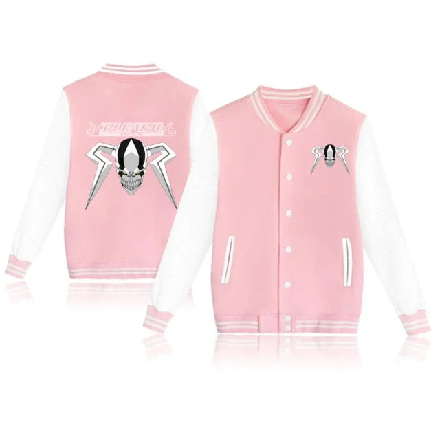 Bleach Horned Ichigo Hollow Pink Baseball Jacket