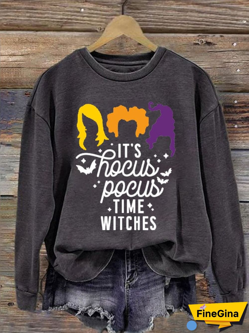 It'S Hocus Pocus Time Witches Women'S Printed Long Sleeve Sweatshirt